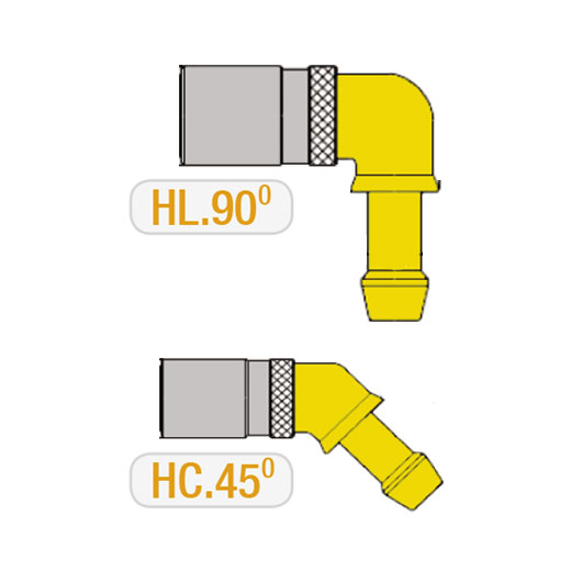 601HL Hortum Girişli Kaplin / 90° & 45° resmi